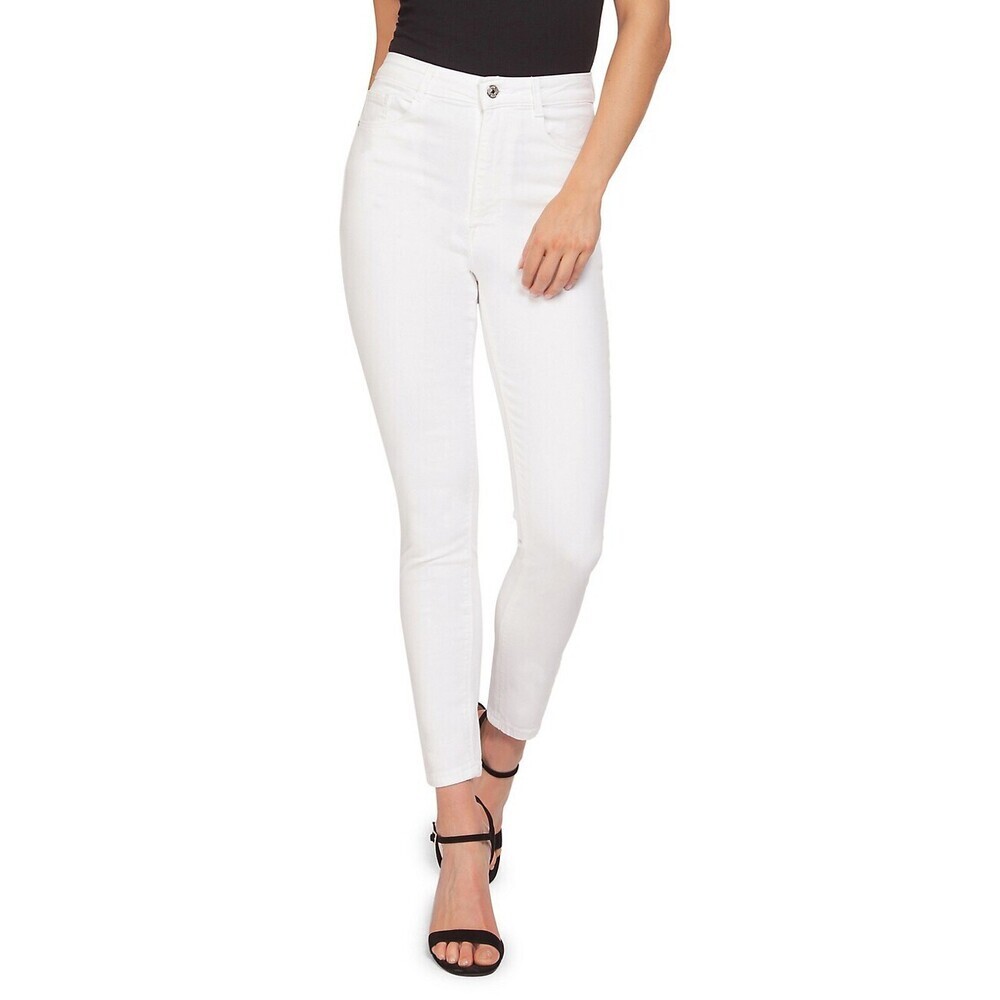 Black Tape Mid Rise Skinny Stretch Jeans White Wash Size 25 NWT